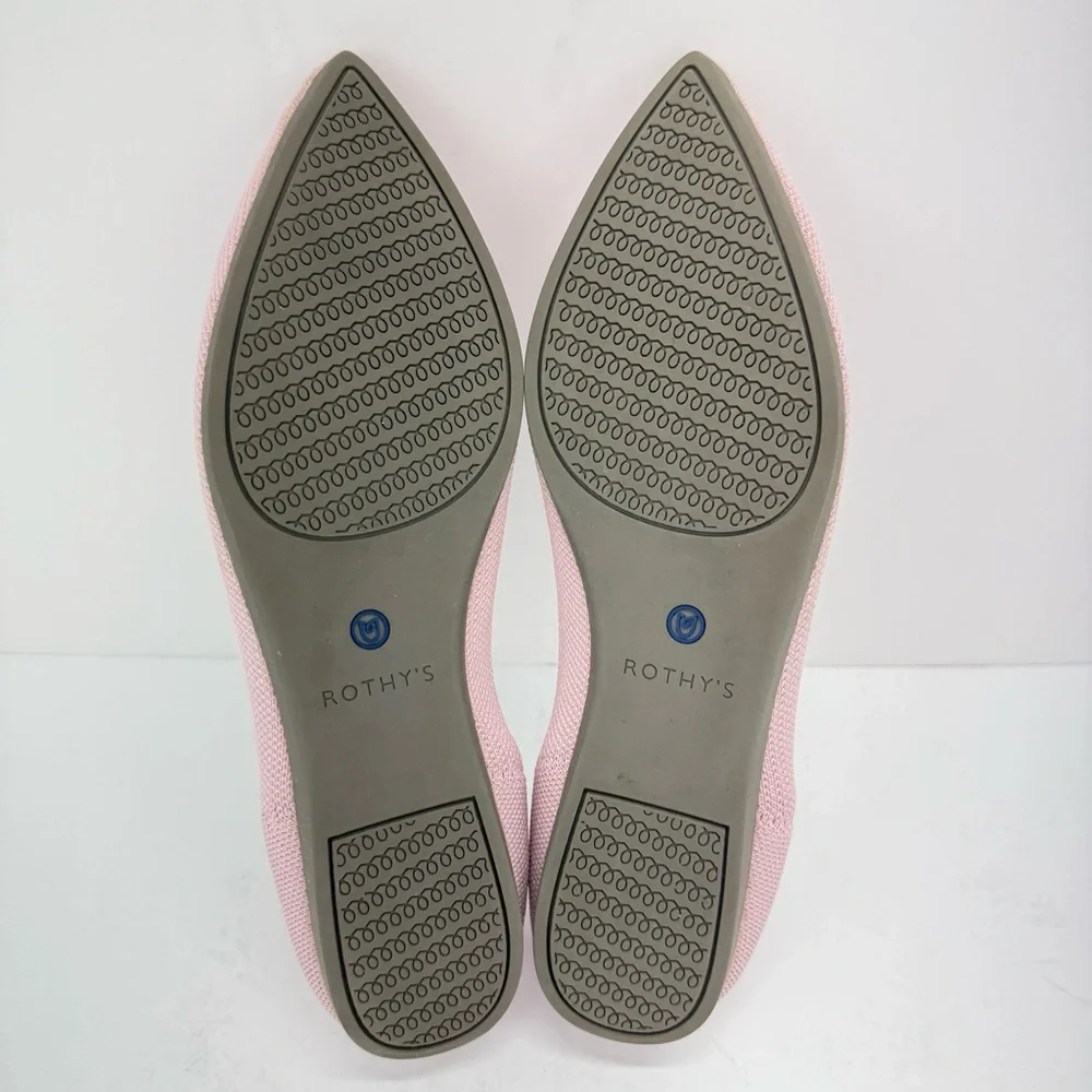 Rothy's size 7.5 Women’s The Point Petal Pink Pointed Toe Slip-On Ballet Flats